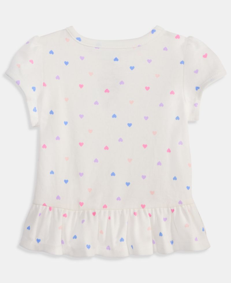 Baby Girls' 3M-24M Mix and Match Heart-Print Peplum T-Shirt