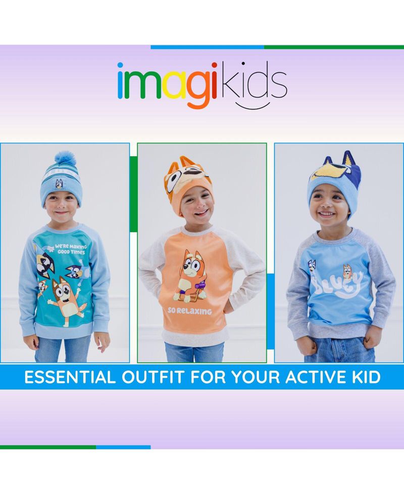 Little Boys (6-8) Fleece Sweatshirt and Cotton Gauze Hat