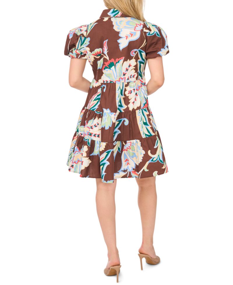 Petite Collared Short-Sleeve Dress