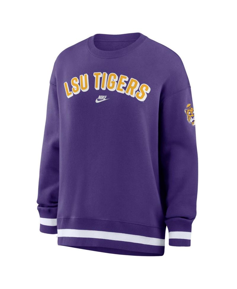 Women's Purple LSU Tigers Oversized Legacy Phoenix Sweatshirt