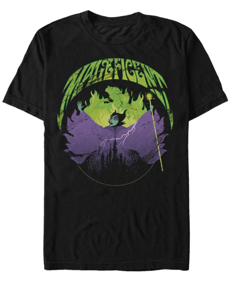 Disney Men's Sleeping Beauty Maleficent Flames, Short Sleeve T-Shirt