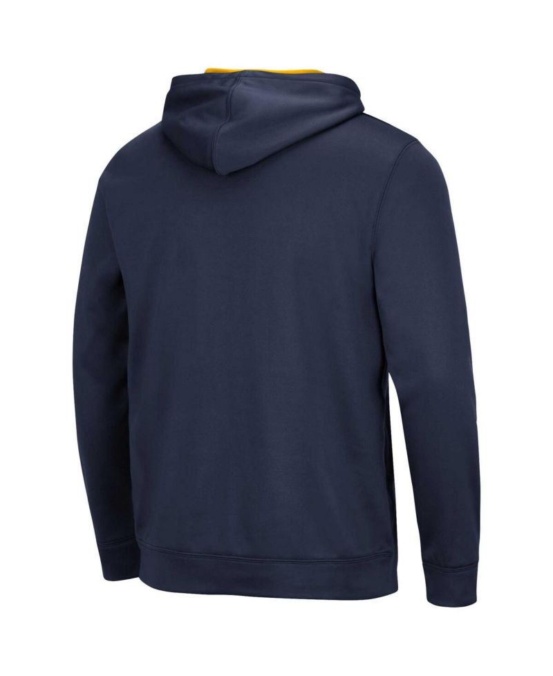 Men's Navy West Virginia Mountaineers Resistance Pullover Hoodie