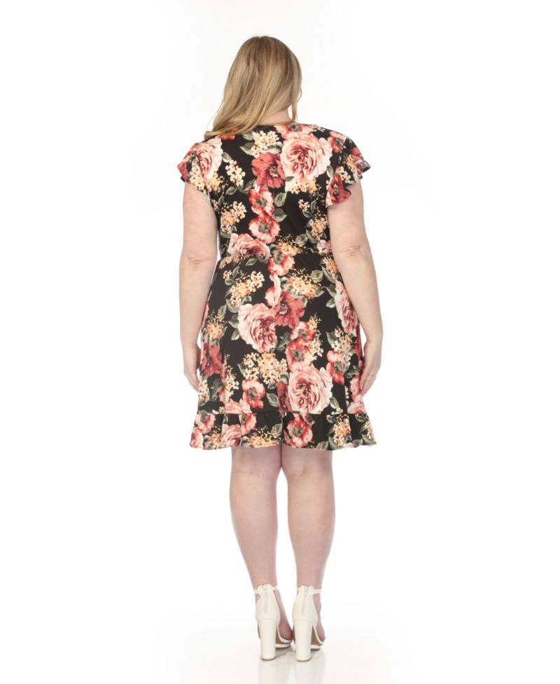 Plus Size V-Neck Empire Dress