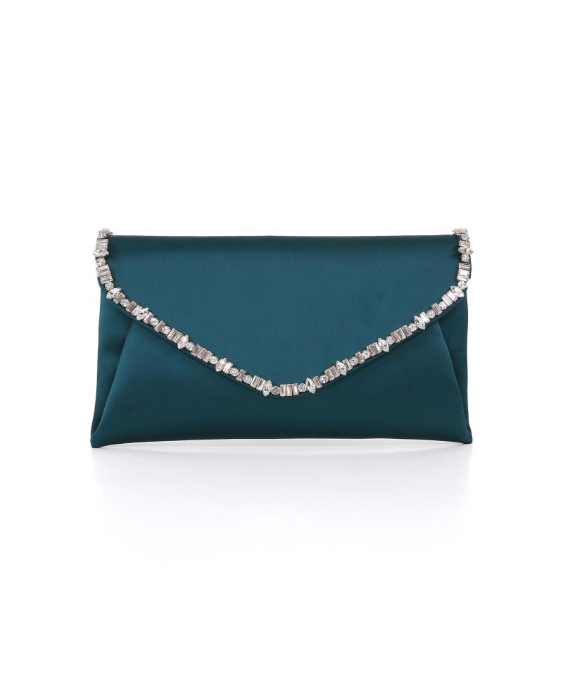 Woman's Mika Mix Crystal Neckline Envelope