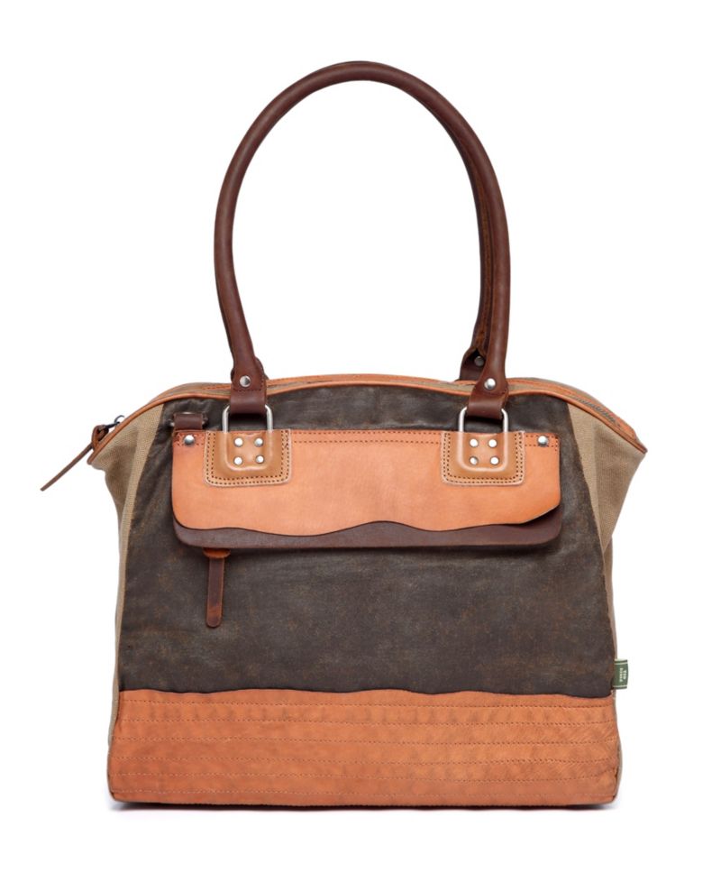 Tapa Canvas Satchel Bag