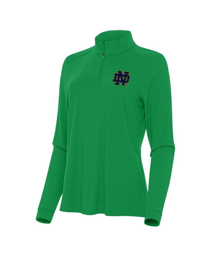 Women's Green Notre Dame Fighting Irish Intent Quarter-Zip Top