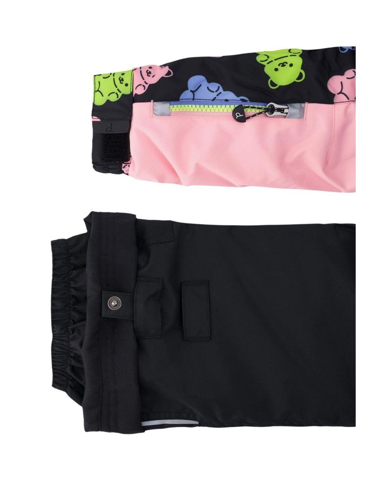 Little and Big Girl (6-14) Two Piece Play Snowsuit Gummy Bear Print