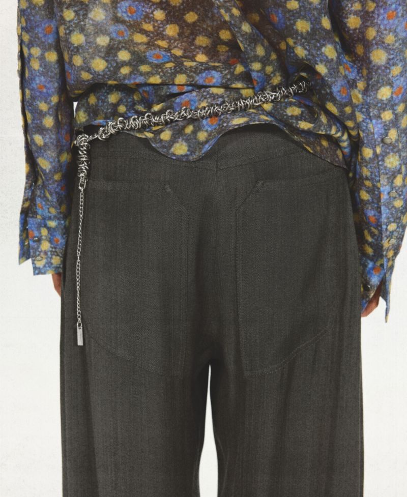 Women's Stitching Details Straight Suit Pants