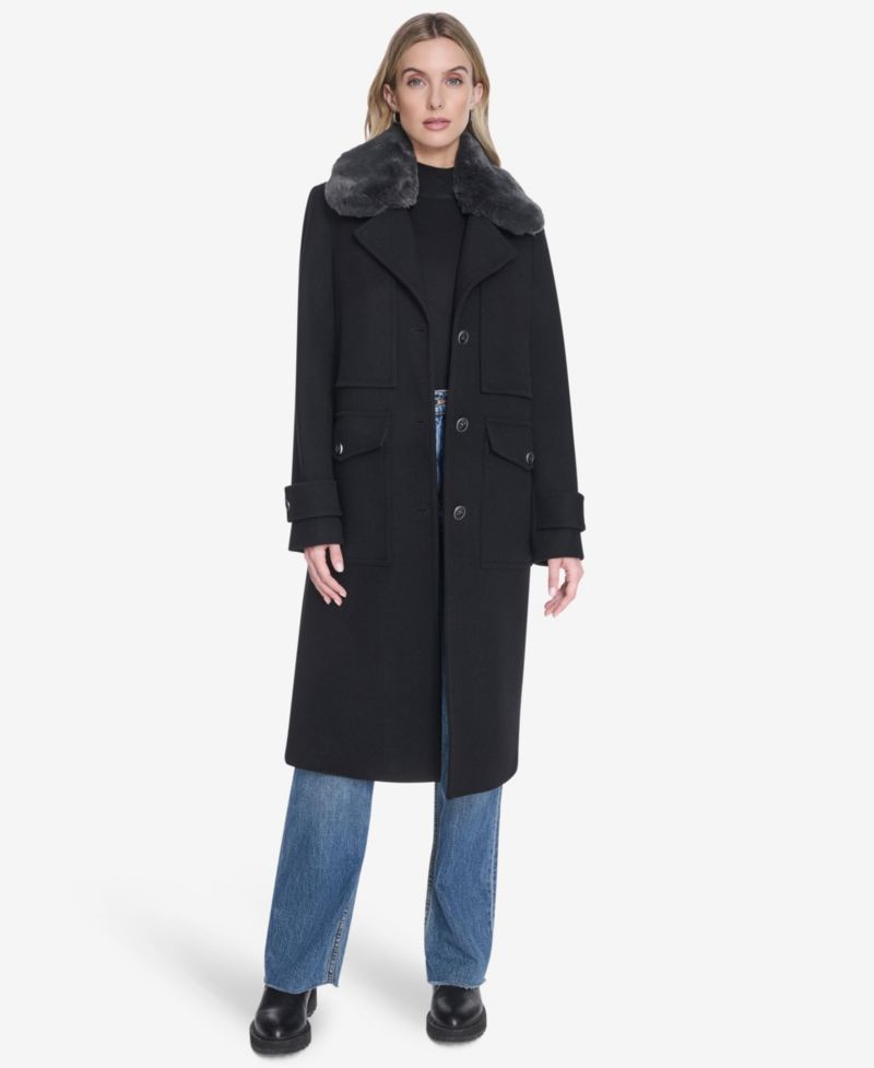 Olpae Sb Wool Twill Women's Coat With Back Vent