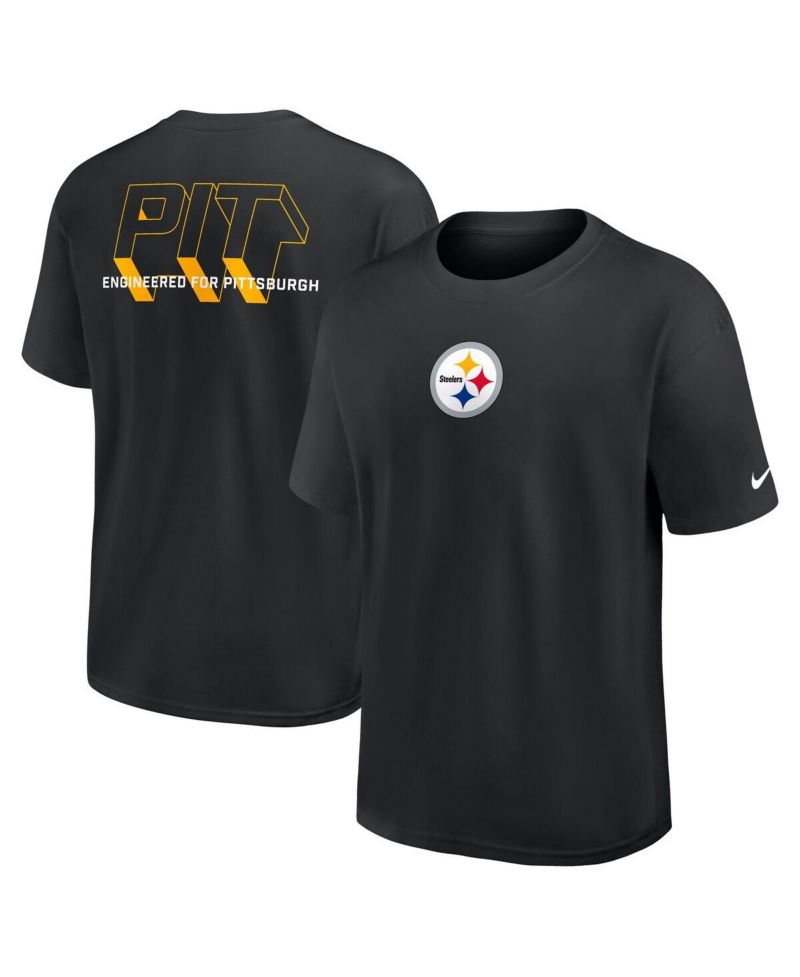 Men's Black Pittsburgh Steelers Dominate the Game Essential Max90 T-Shirt