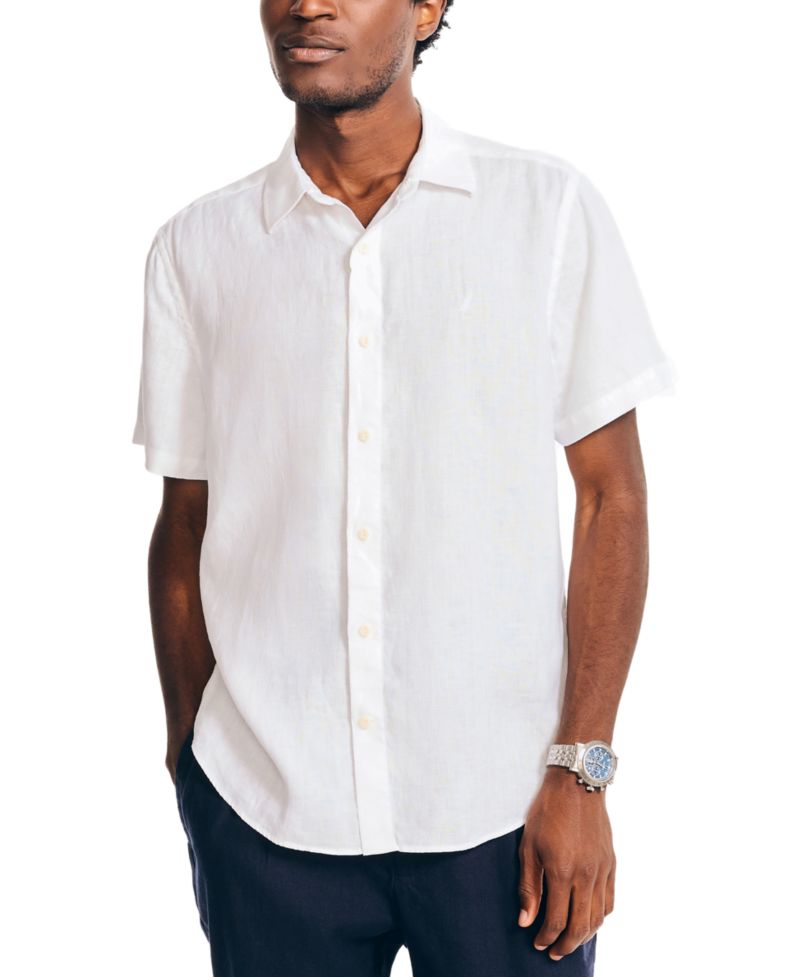 Men's Short-Sleeve Linen Shirt