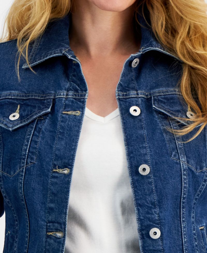Petite Classic Denim Trucker Jacket