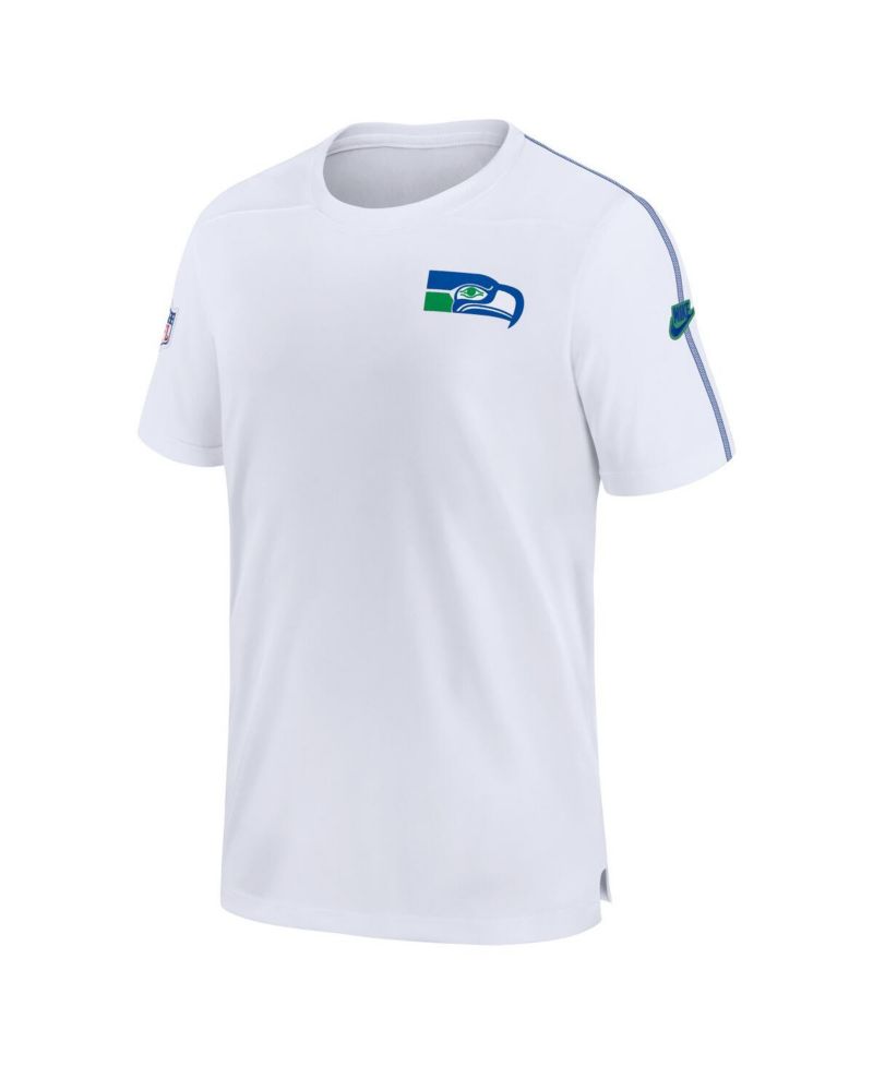 Men's White Seattle Seahawks Sideline Alternate Logo Coach Performance Top