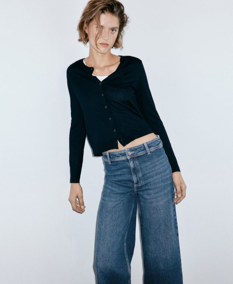 Women's Catherin High-Rise Wide-Leg Culotte Jeans