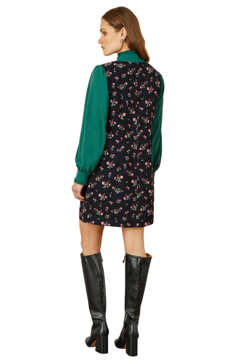 Women's Floral Print Pinafore Dress