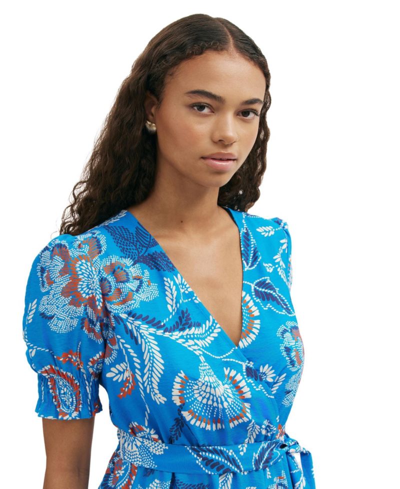 Women's Nicoleta Floral-Print Short-Sleeve Midi Dress
