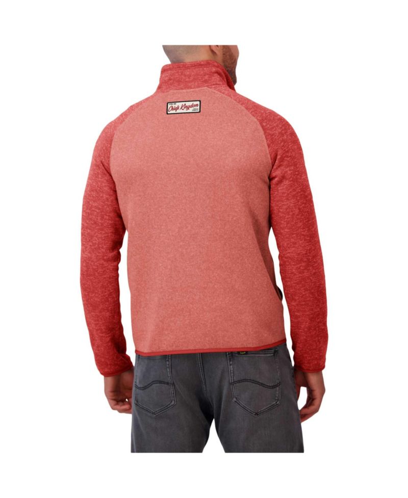 Men's Red Kansas City Chiefs Tonal Quarter-Zip Jacket