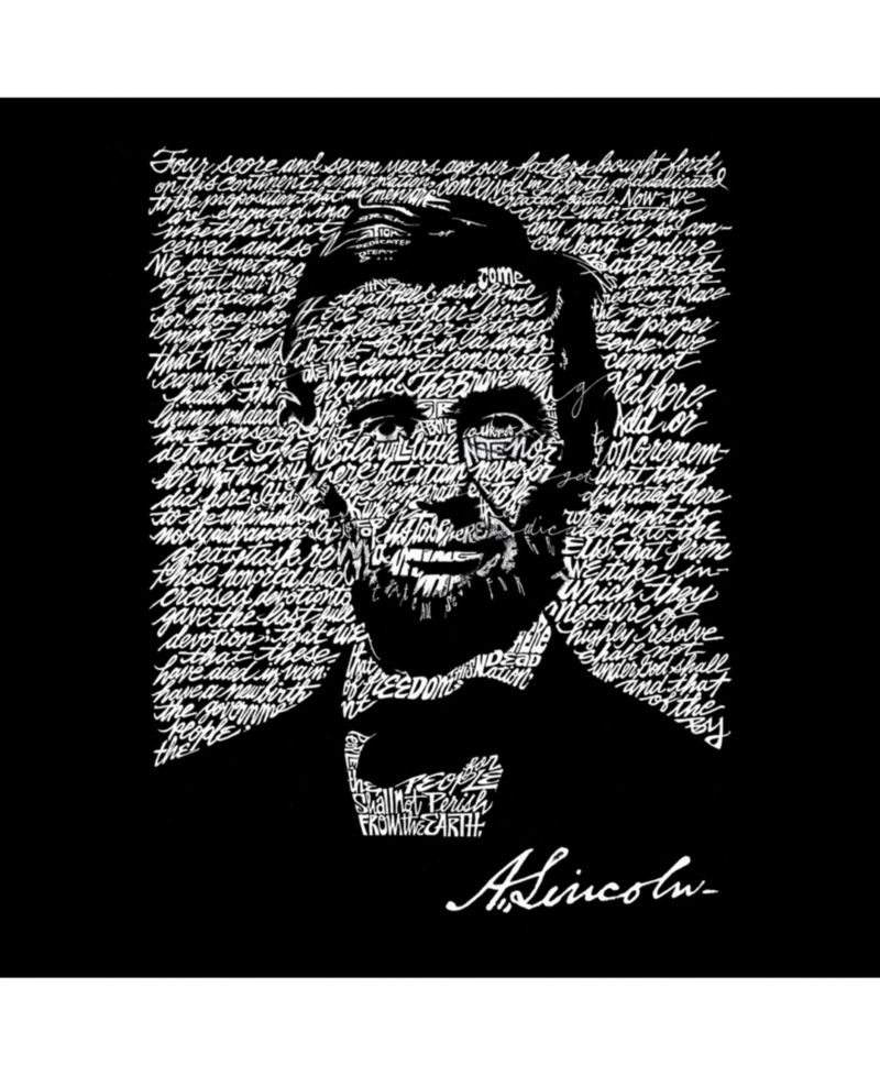 Men's Word Art Hoodie - Abraham Lincoln