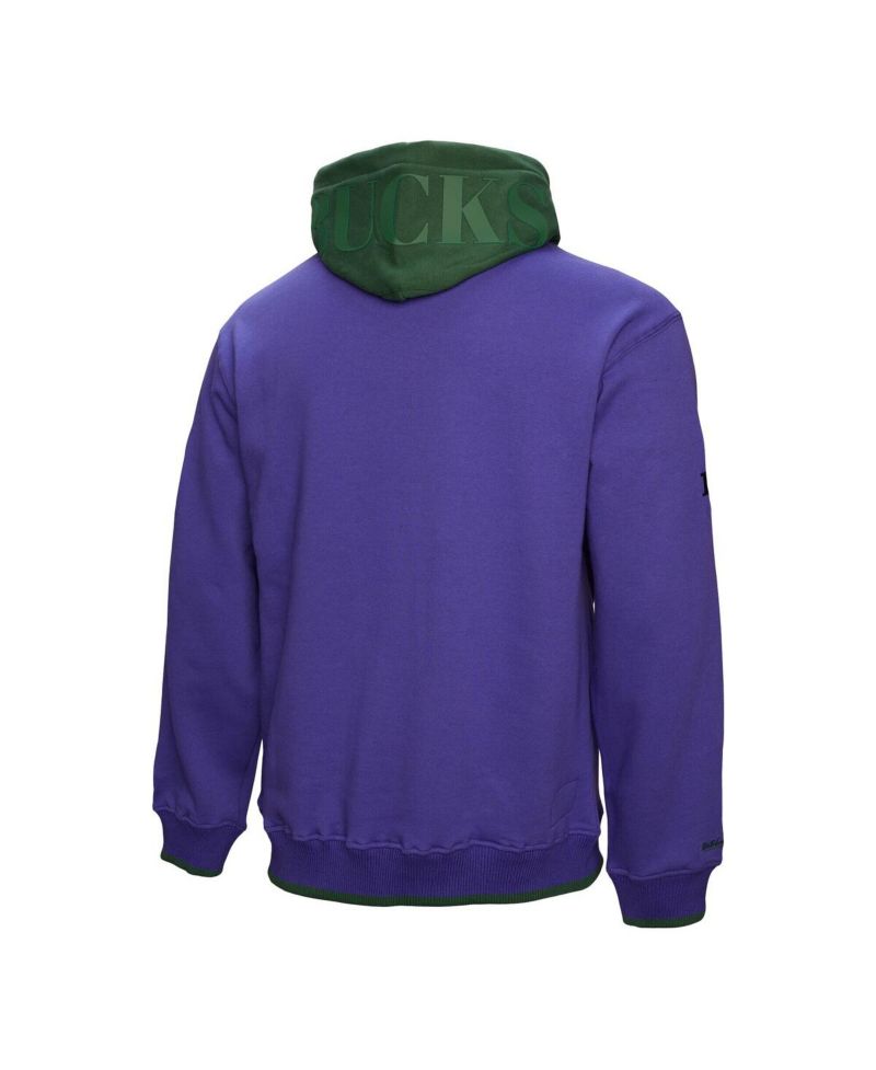 Men's Purple Milwaukee Bucks Hardwood Classics Team OG 3.0 Pullover Hoodie