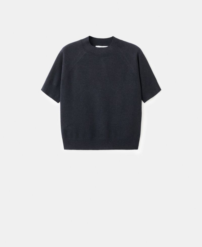 Women's Short-Sleeved Wool-Blend Sweater