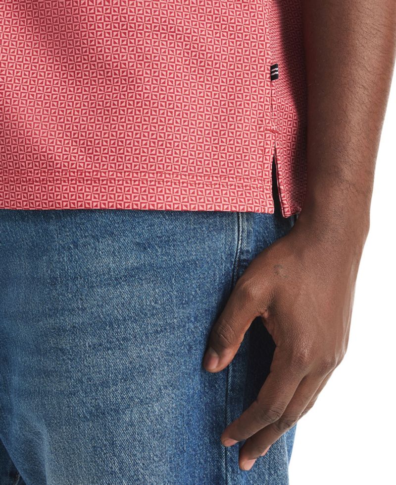 Men's Short-Sleeve Diamond Geo Camp-Collar Shirt