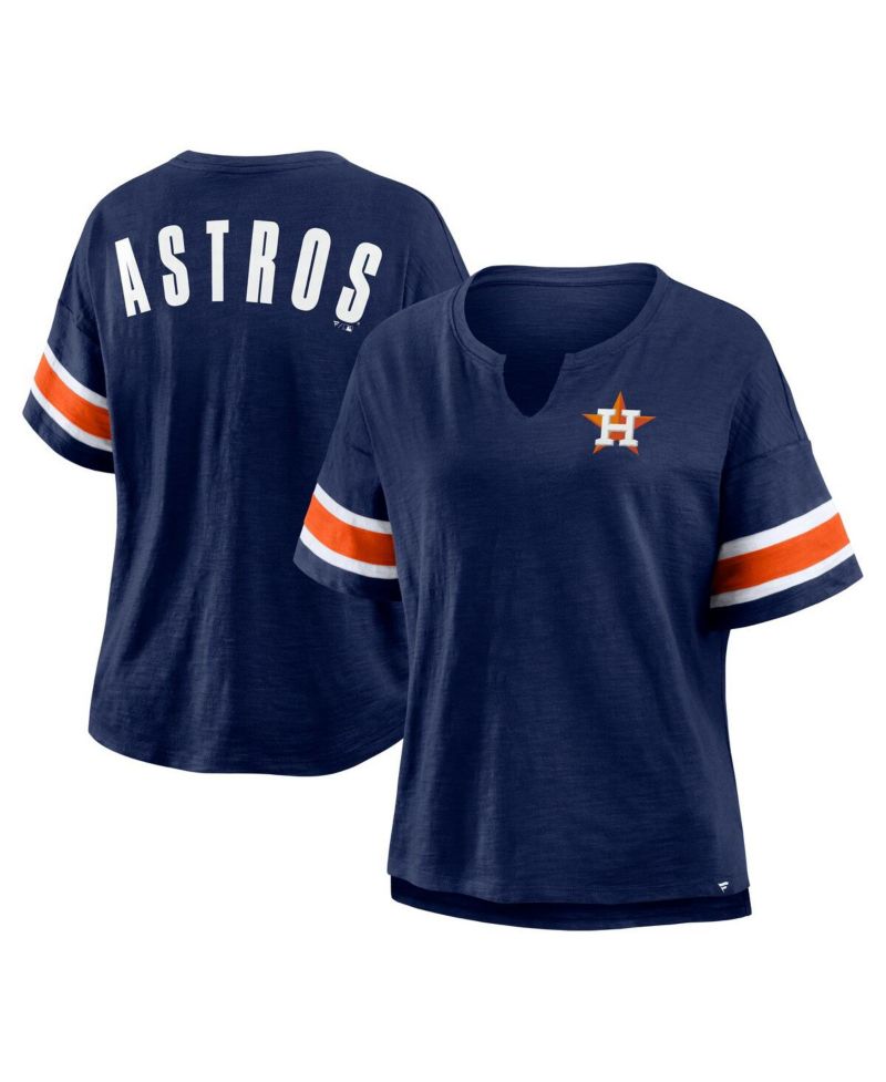 Women's Navy Houston Astros Curl Route T-Shirt