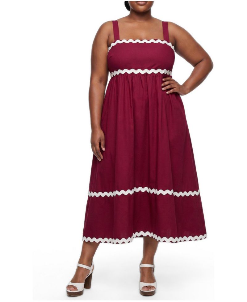 Plus Size Belle Isle Empire-Waist Babydoll Maxi Dress