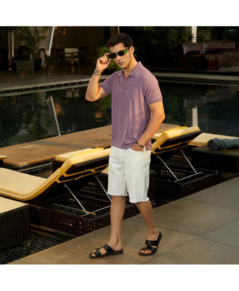 Men's Beaver Brown Spirit Weave Polo T-Shirt
