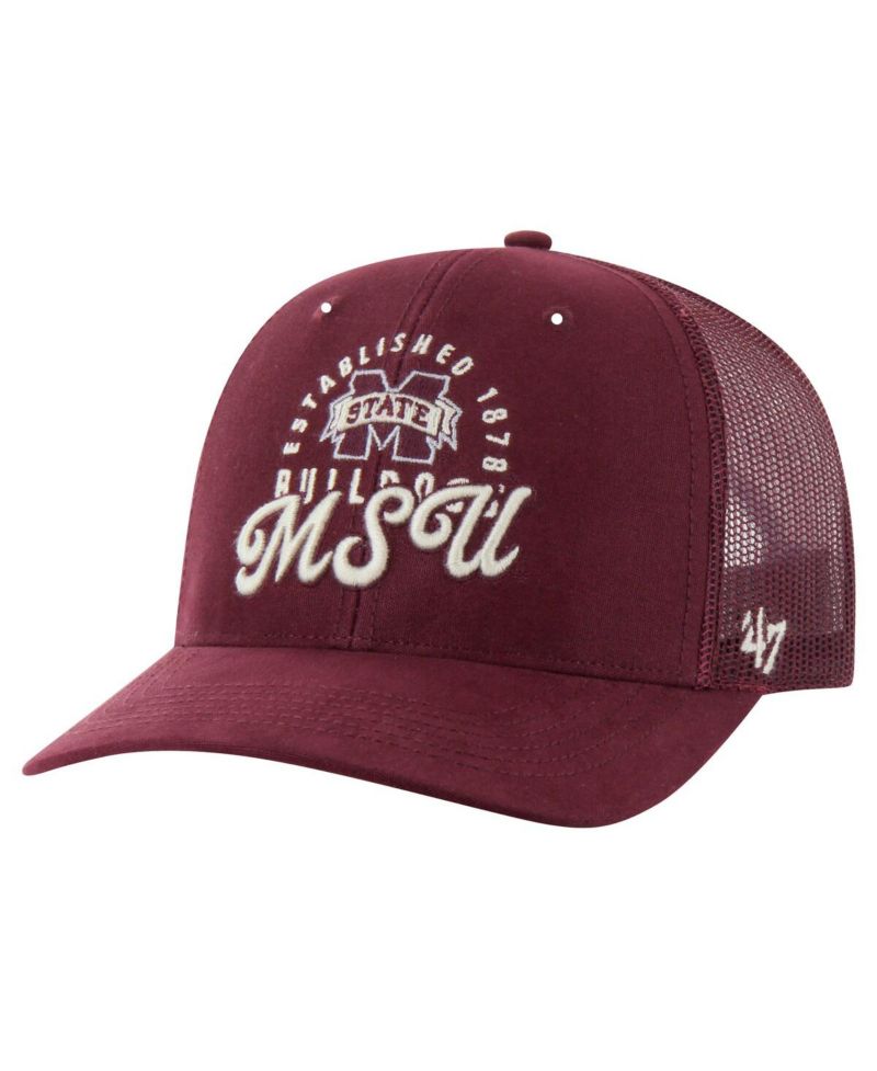 Men's Maroon Mississippi State Bulldogs Pitstop Trucker Adjustable Hat