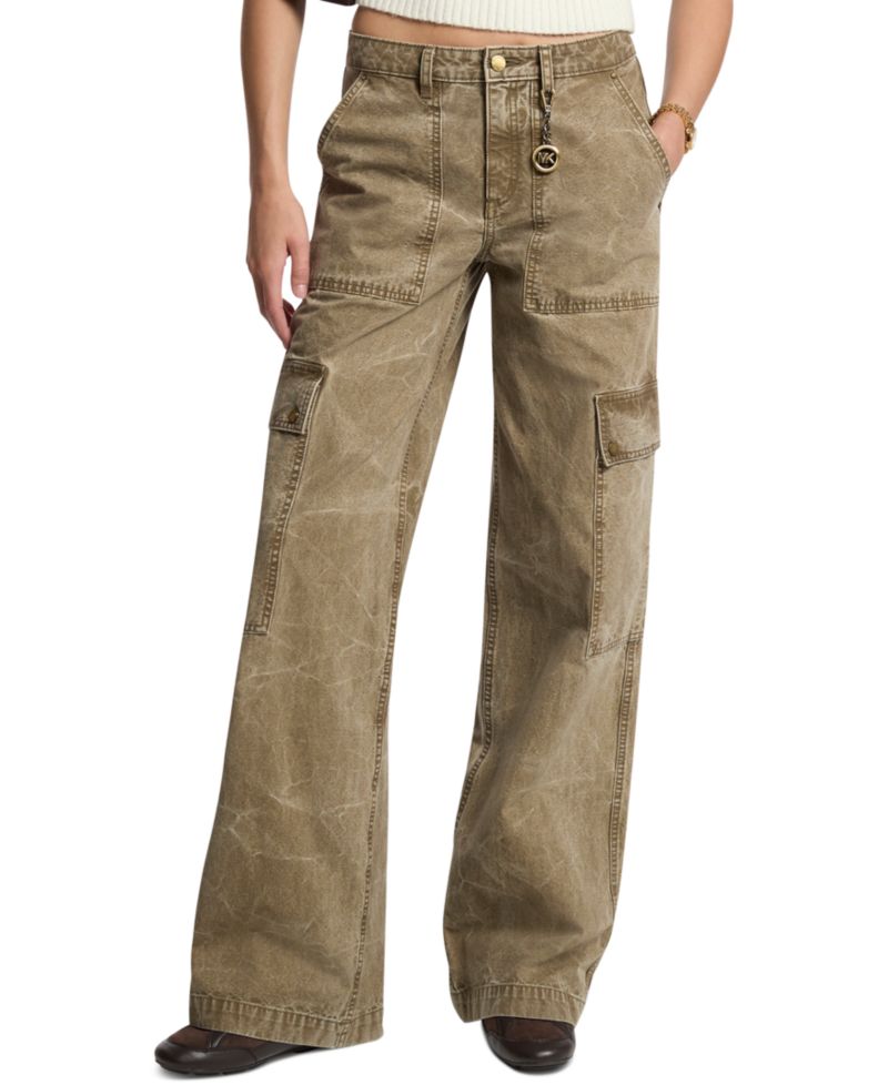 Women's High-Rise Wide-Leg Cargo Pants
