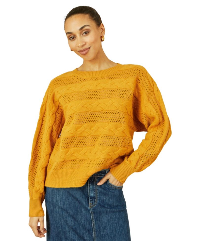 Women's Cable Knit Relaxed Fit Jumper