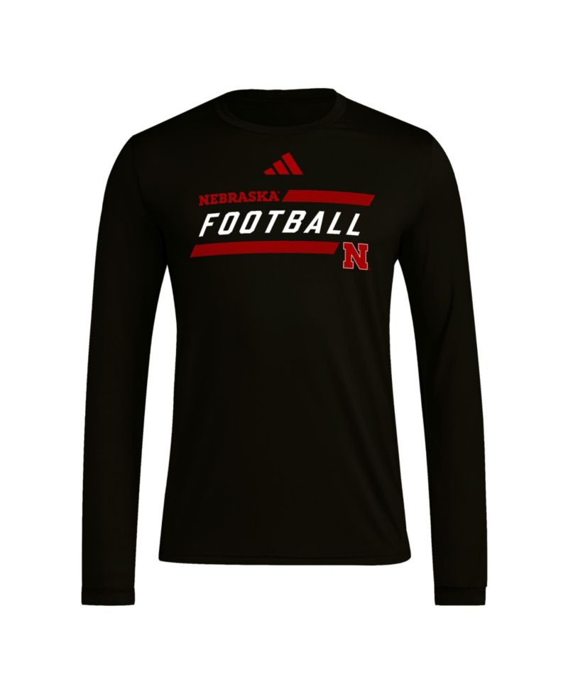 Men's Black Nebraska Huskers Our Red Burns Brighter Pregame Long Sleeve T-Shirt