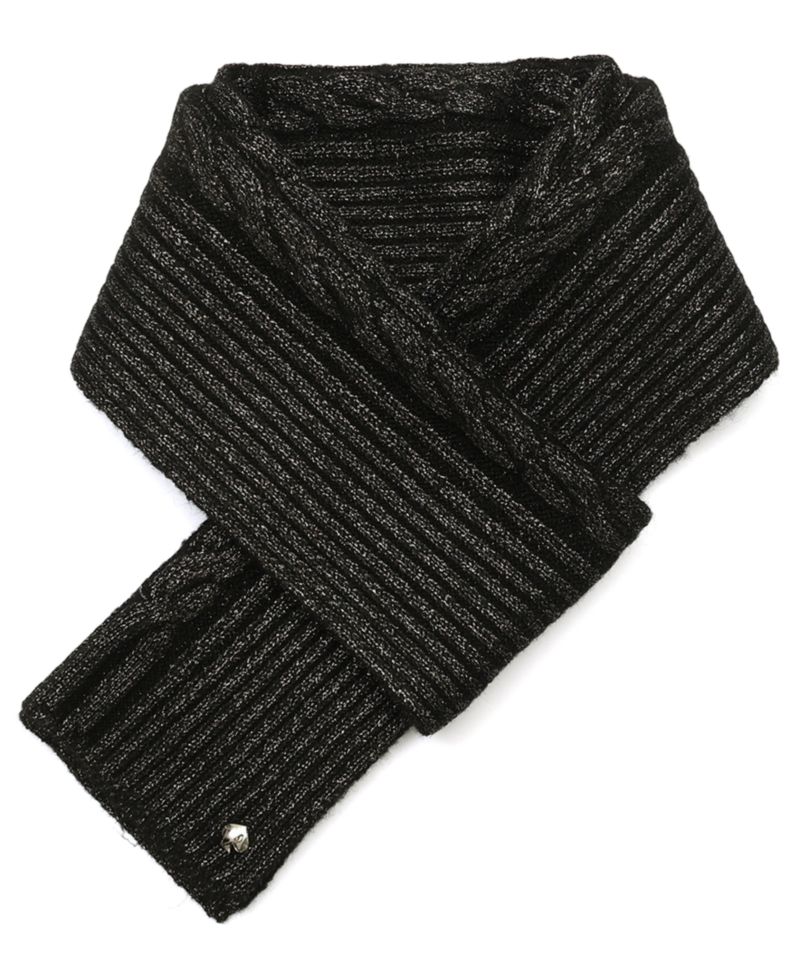 Women's Metallic Cable Knit Scarf