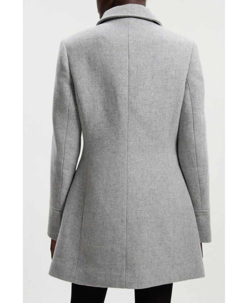 Women's Sculpted Midi Knot-Front Occasion Coat