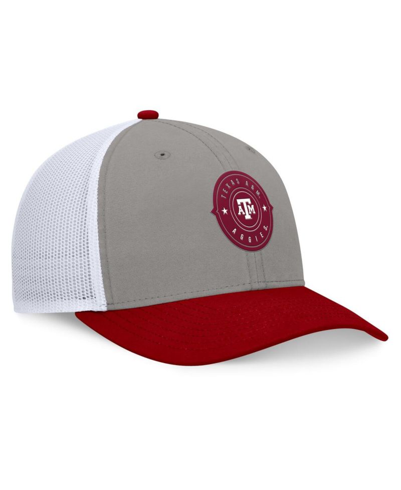 Men's Gray/Maroon Texas A&M Aggies Rob Trucker Adjustable Hat
