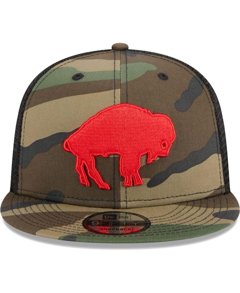 Men's Camo Buffalo Bills Throwback Main Trucker 9FIFTY Snapback Hat