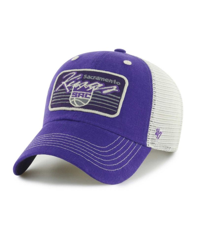 Men's Purple Sacramento Kings Five Point Patch Clean Up Adjustable Hat
