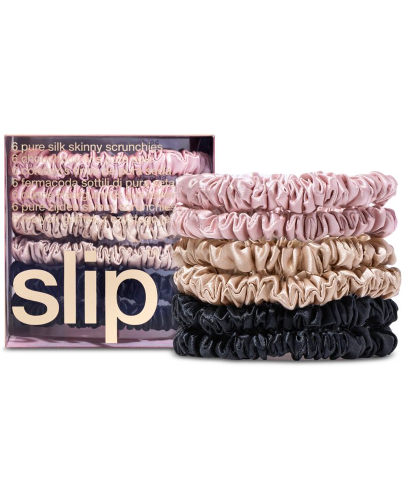 6-Pc. Pure Silk Skinny Scrunchies Set