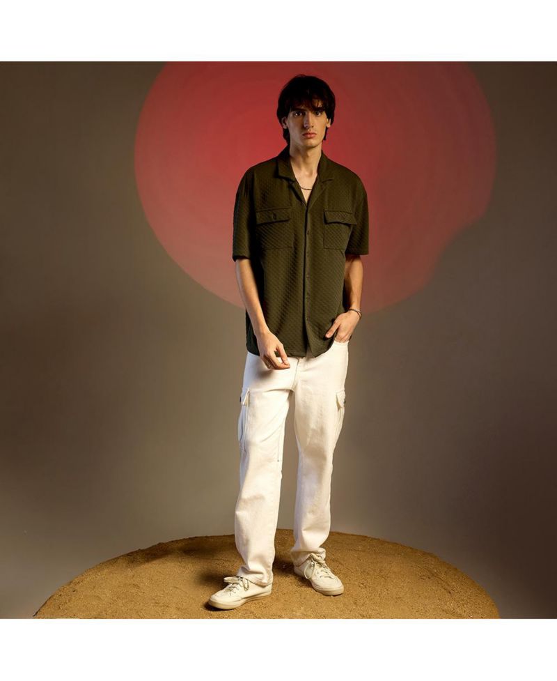 Men's Cubic Utility Oversized Shirt