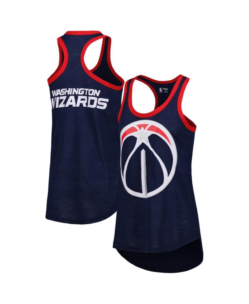 Women's Navy Washington Wizards Showdown Scoop-Neck Racerback Tank Top