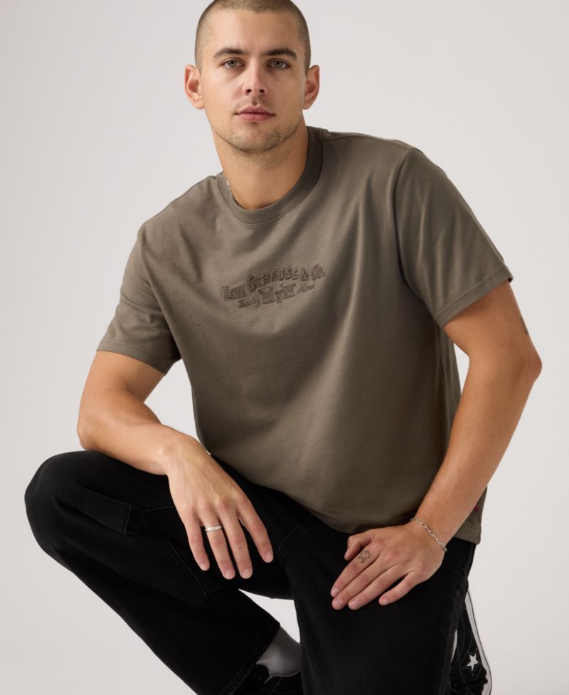 Men's Premium Relaxed-Fit Logo Graphic T-Shirt
