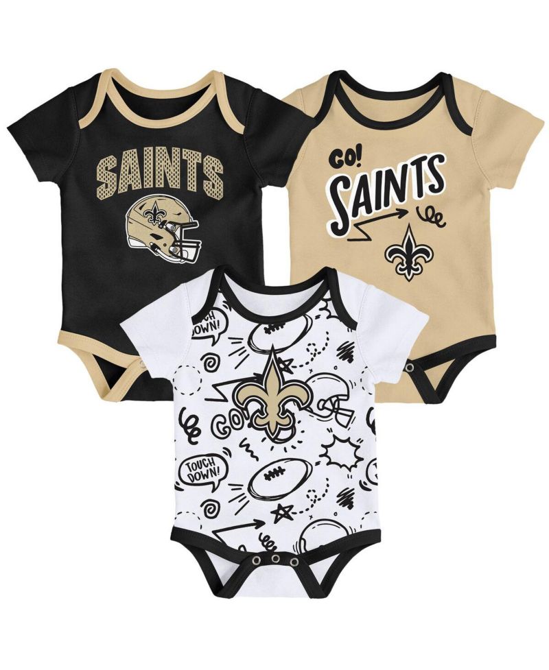 Infant 3-Piece New Orleans Saints All Day Play Bodysuit Set