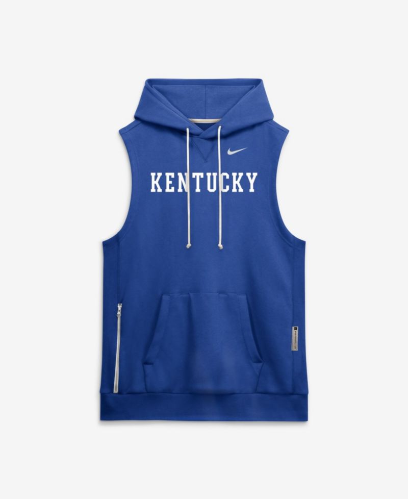 Men's Royal Kentucky Wildcats 2026 Sideline Sleeveless Dri-FIT Hoodie