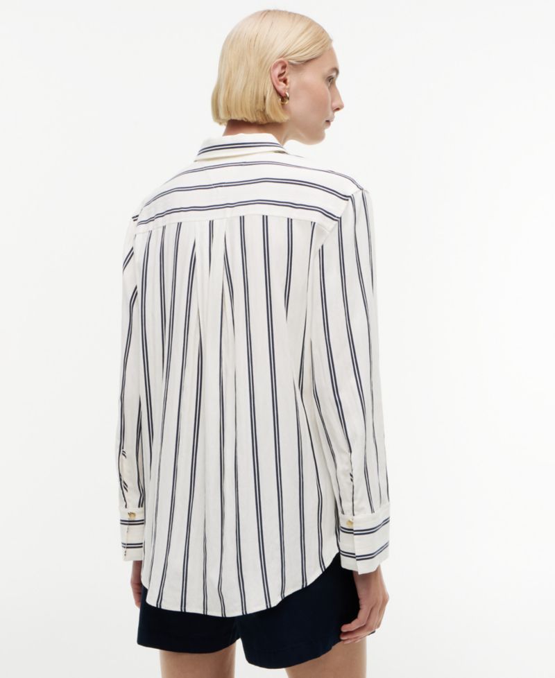 Women's Linen Nautical Stripe Shirt