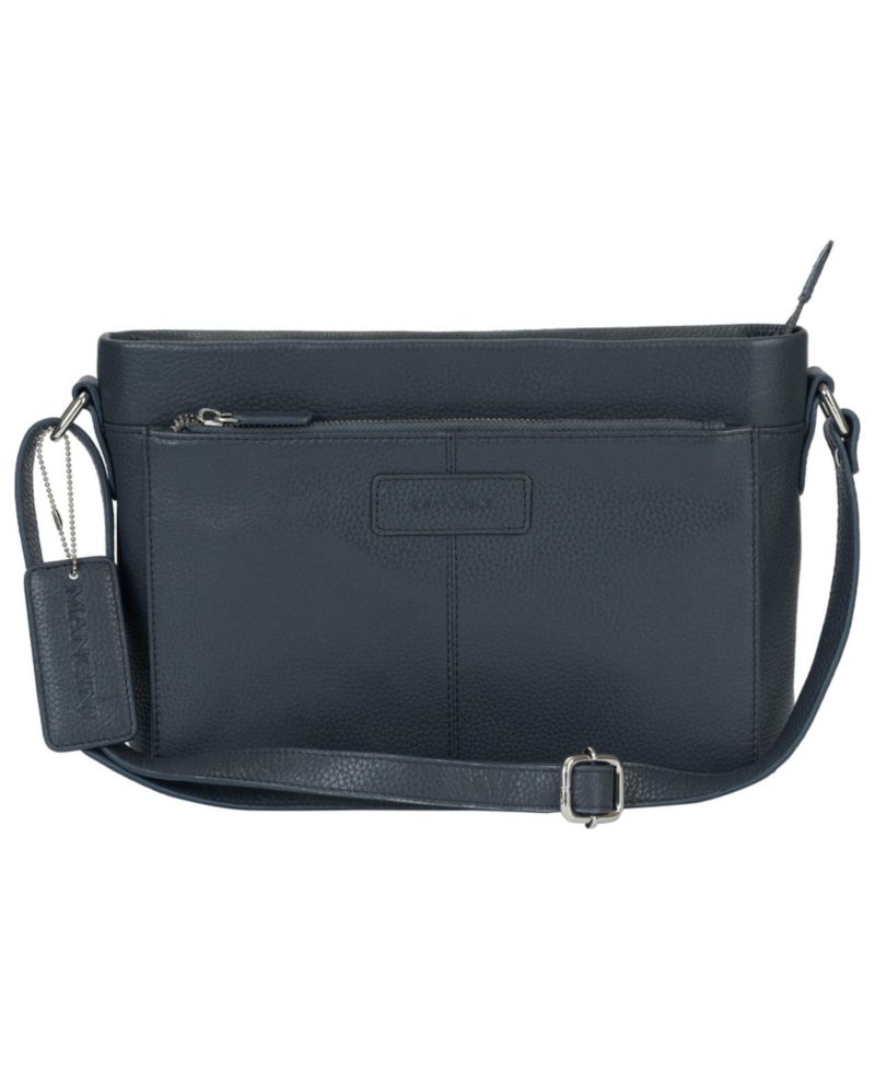 Pebble Loretta Leather Crossbody Handbag with Organizer