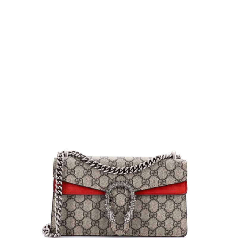 Small Dionysus Bag GG Coated Canvas with Crystal Embellished Metal