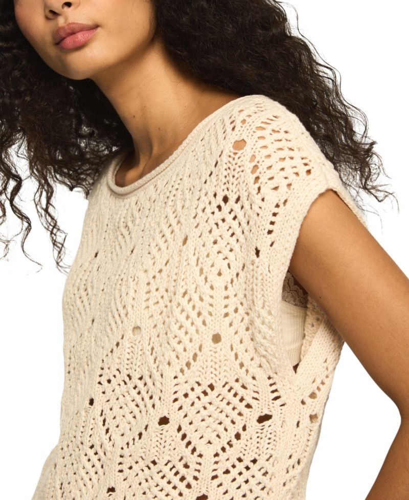 Women's Boho Rolled Neck Sweater Vest