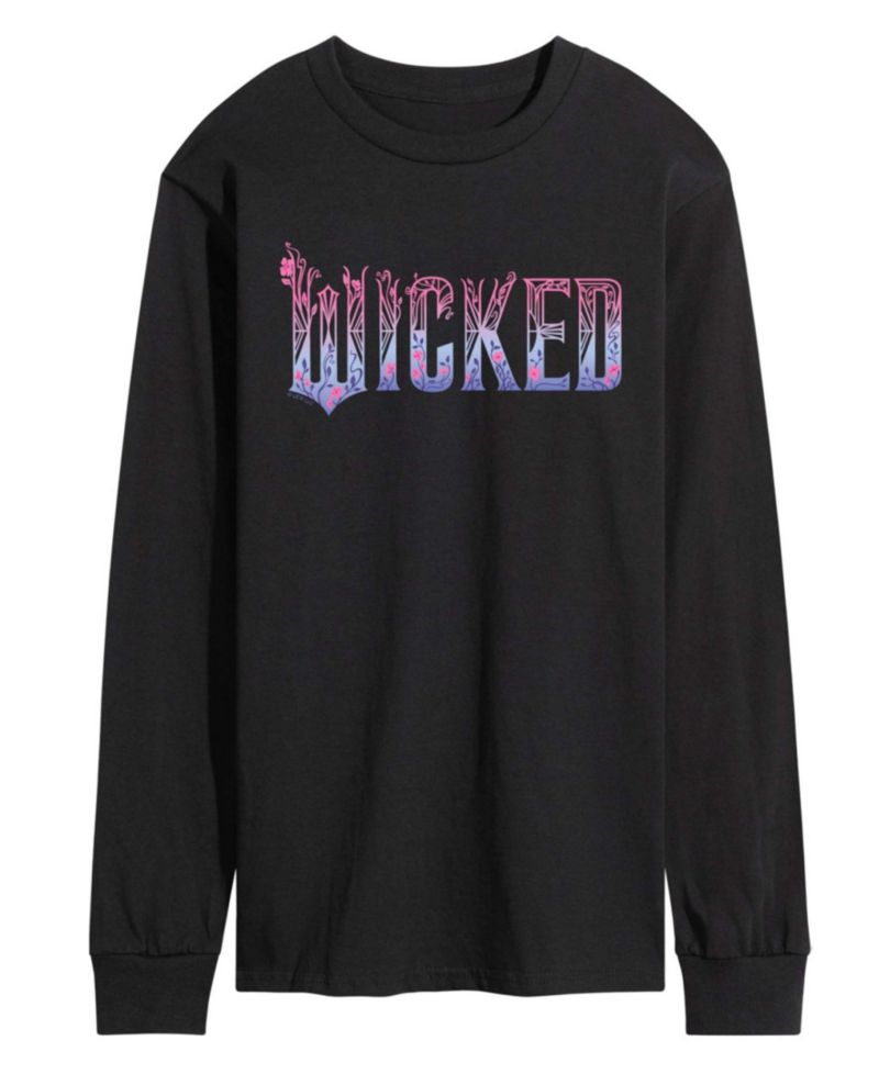 Men's Wicked Part 2 Ombre Logo Graphic Printed Long-Sleeve T-Shirt