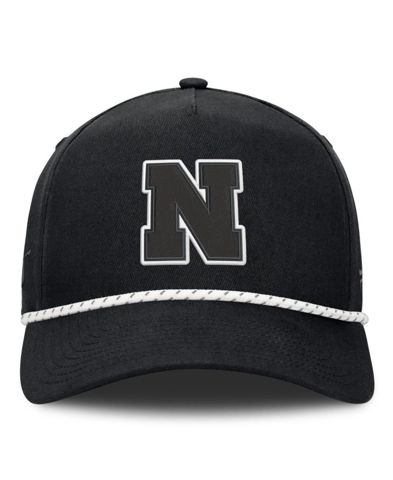 Men's Black Nebraska Huskers Undertone Rope Adjustable Hat