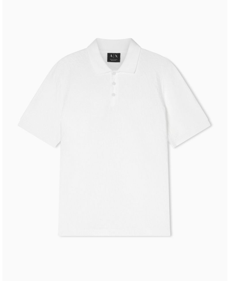Men's Short Sleeve Mercerized Cotton All Over Logo Print Polo Shirt